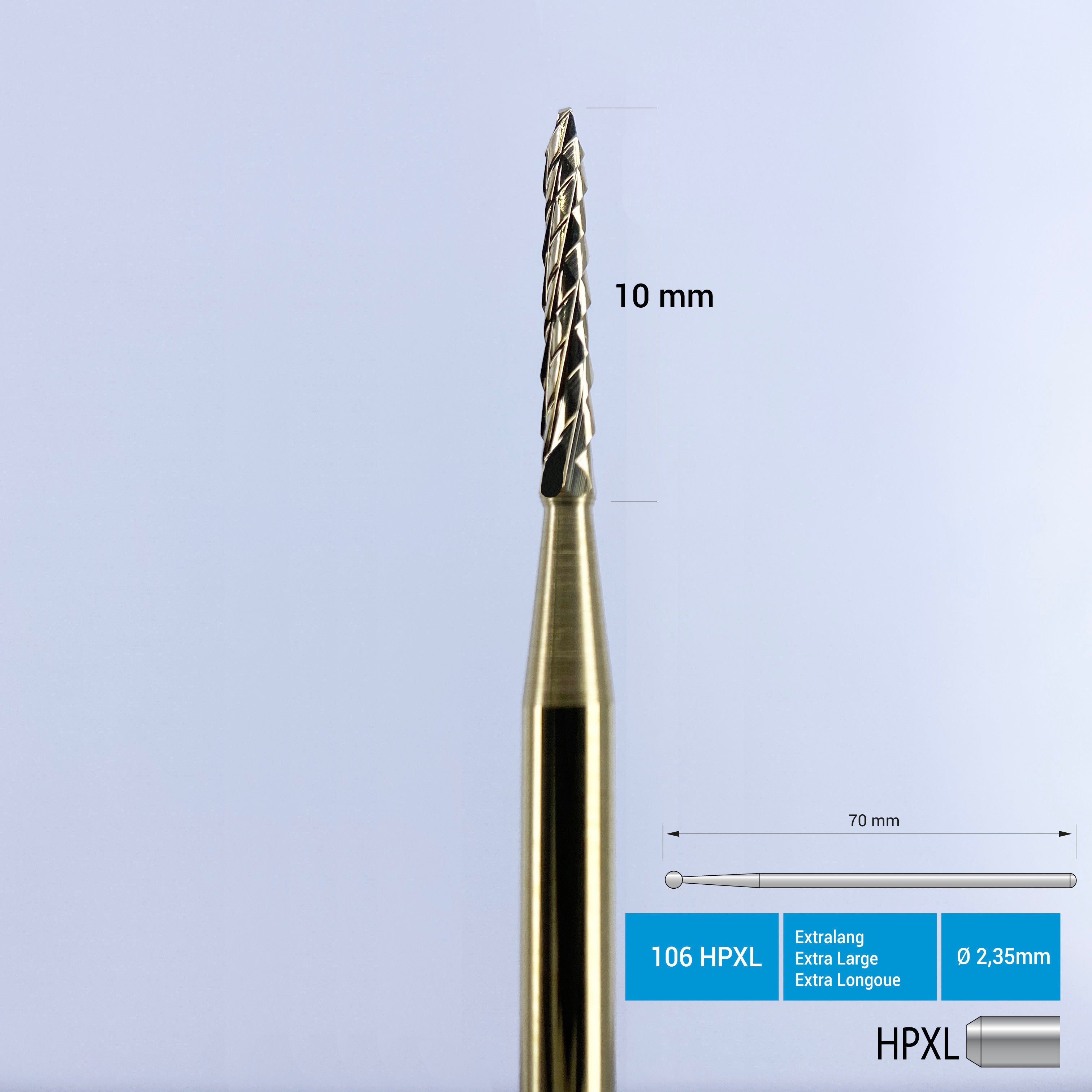 DentrealStore - Frank Dental Titanium Coated Carbide Lindemann Bone Cutter - 162A HPXL