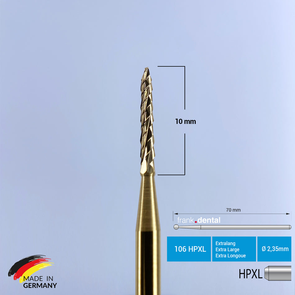 Titanium Coated Carbide Lindemann Bone Cutter - 162A HPXL