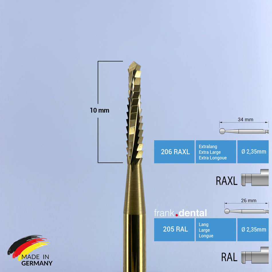 Titanium Coated Carbide Lindemann Bone Cutter - 167 RAL & 167 RAXL