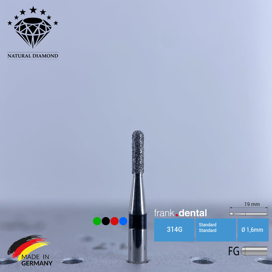 Dental Natural Diamond Bur - 838 - Dental Burs - For Turbine - 5 Pc