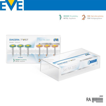 DentrealStore - Eve Technik Diacera Twist With Diamond Content Zirconium Polishing Rubber Kit - RA323