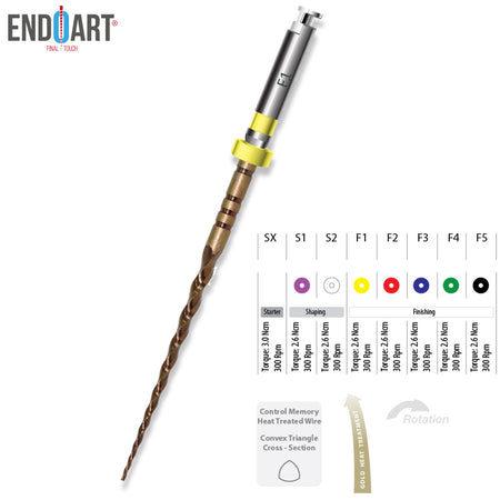 DentrealStore - EndoArt EndoArt Action Gold Heat Treated Control Memory Rotary Files