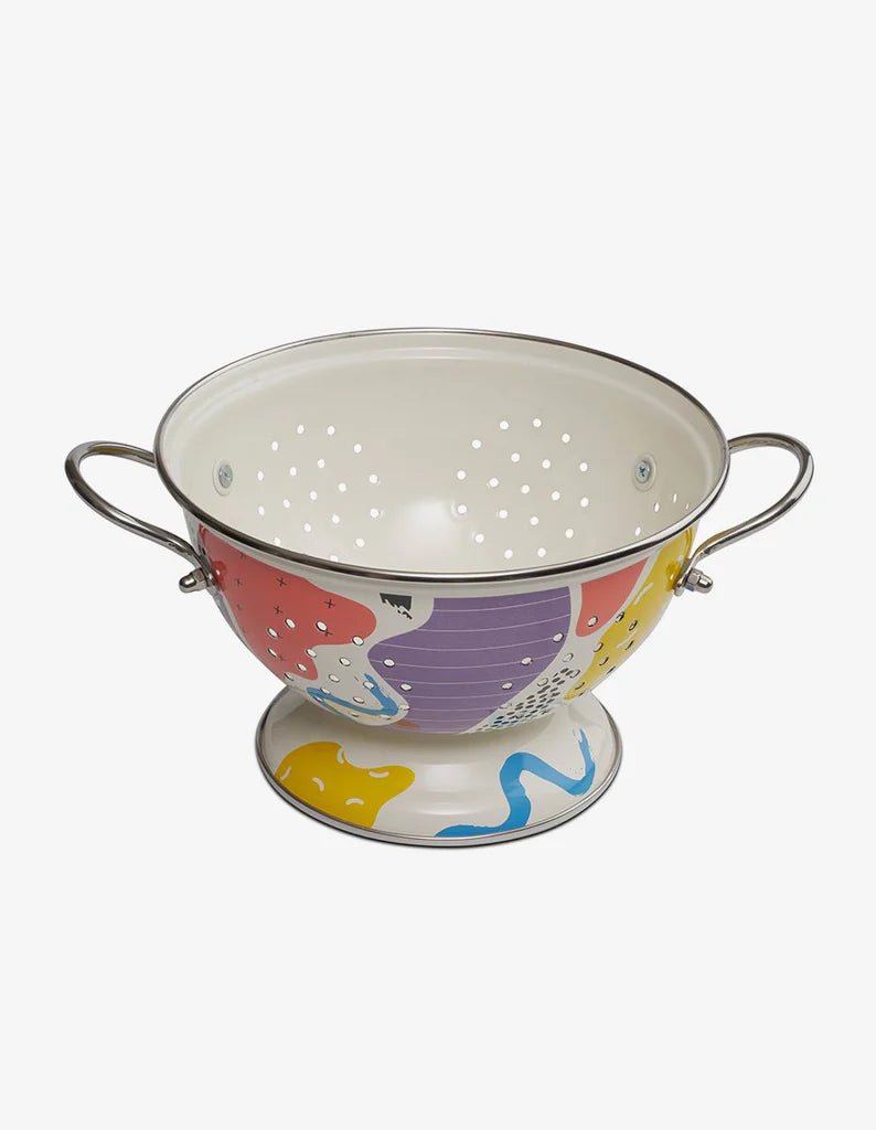 Flashback Small Colander - Enamel Vintage Look Washable Colander / Kapka