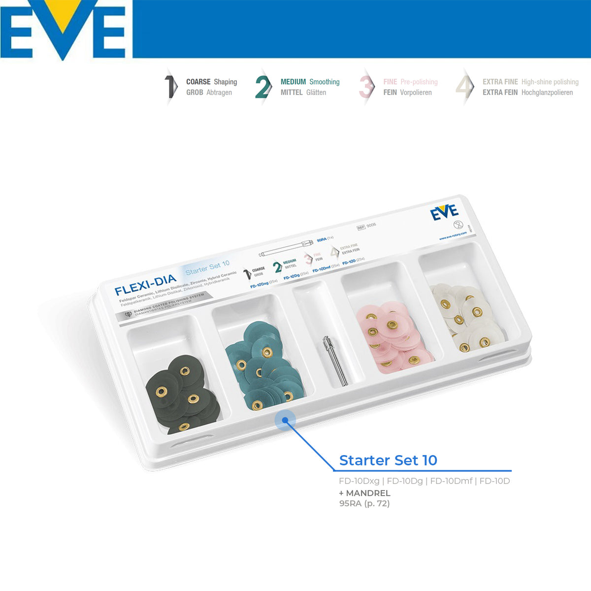 DentrealStore - Eve Technik Flexi-Dia Soflex Composite Finishing Polish Kit - 10 mm