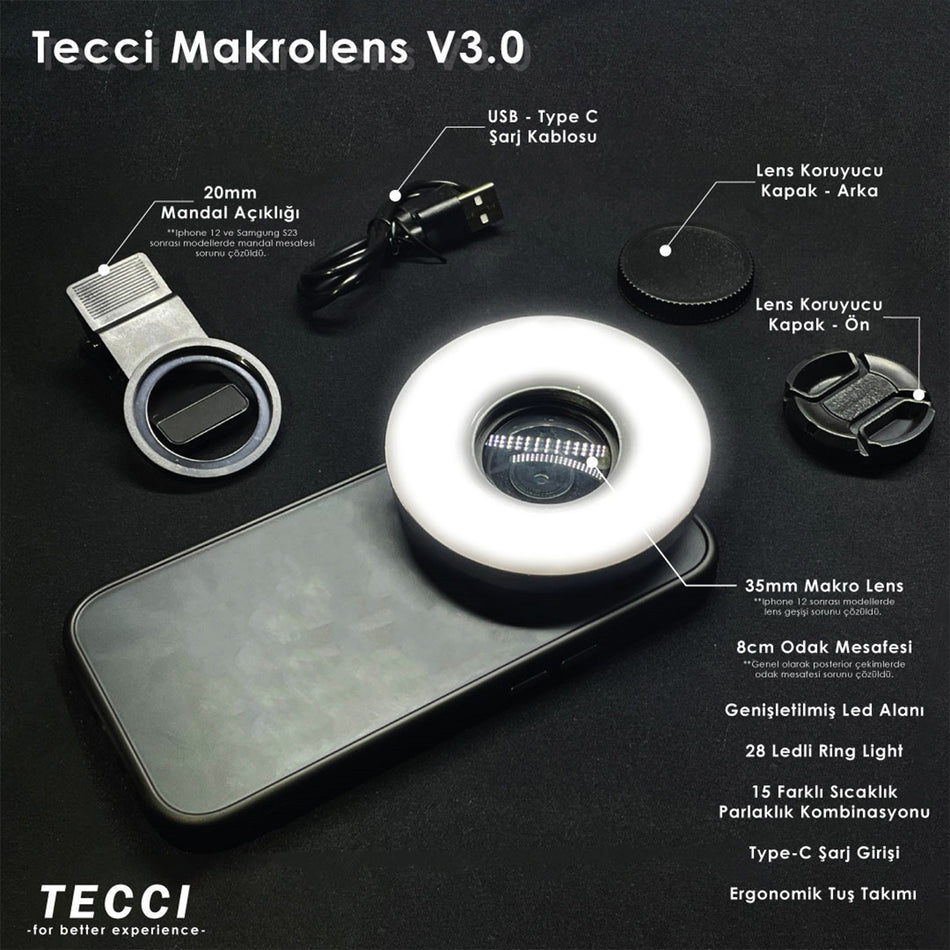 Tecci Makrolens V3.0 - Phone Lens 35 mm