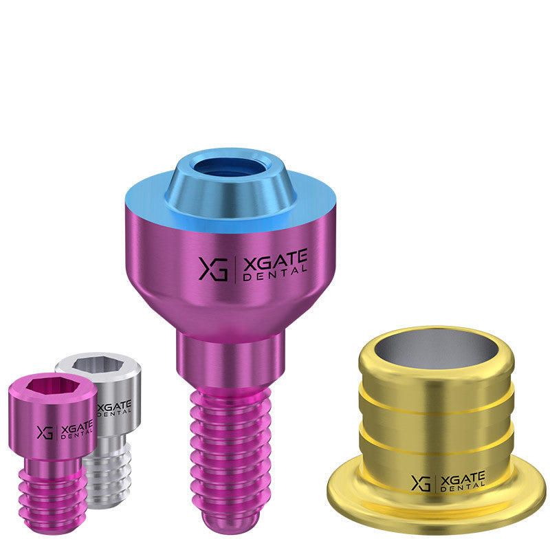 DentrealStore - X-Gate Dental Implant Multi Unit Abutment Full Set - V-Type Sleeve - Compatible with Other Brands