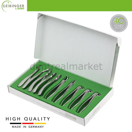 Leibinger - Adult Tooth Extraction Forceps Kit - English Pattern