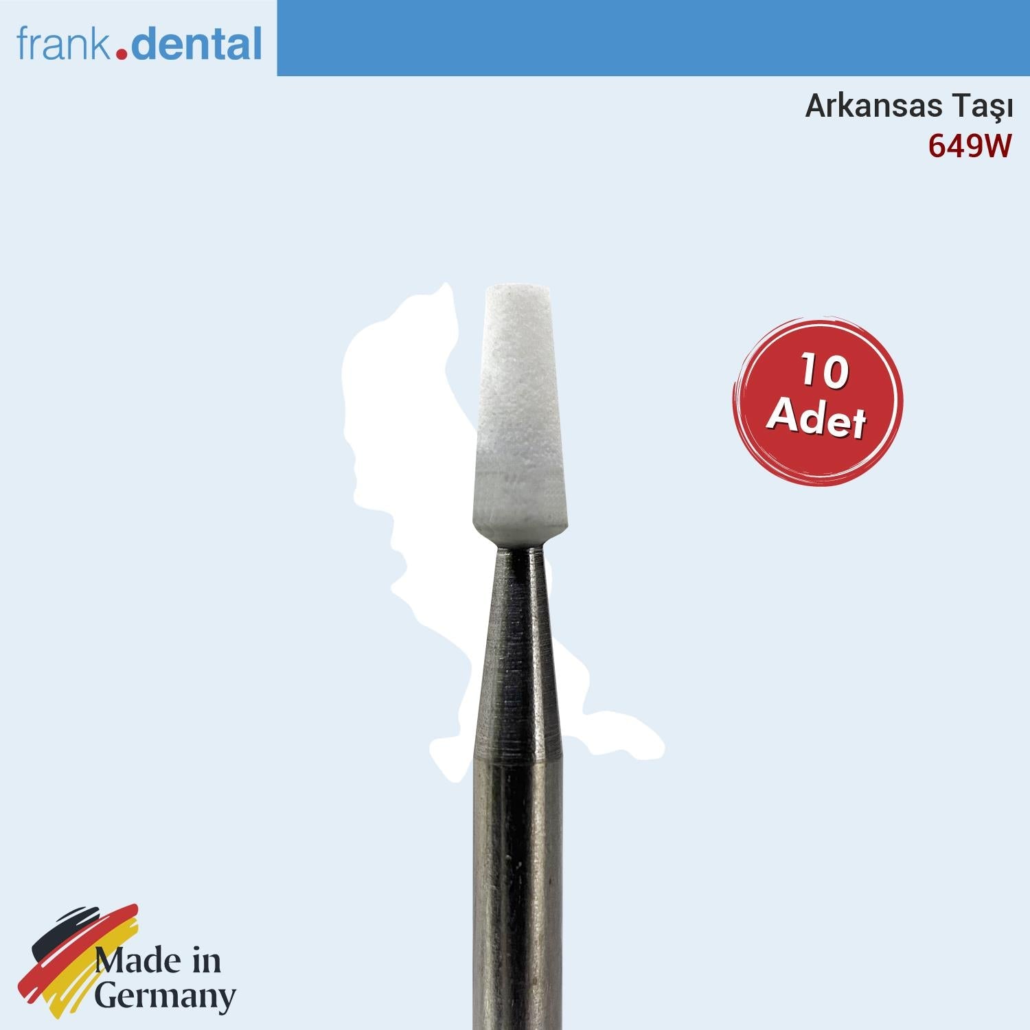 Frank Dental - Arkansas Stone 649W - 10 Pcs - Composite and Ceramic Etching