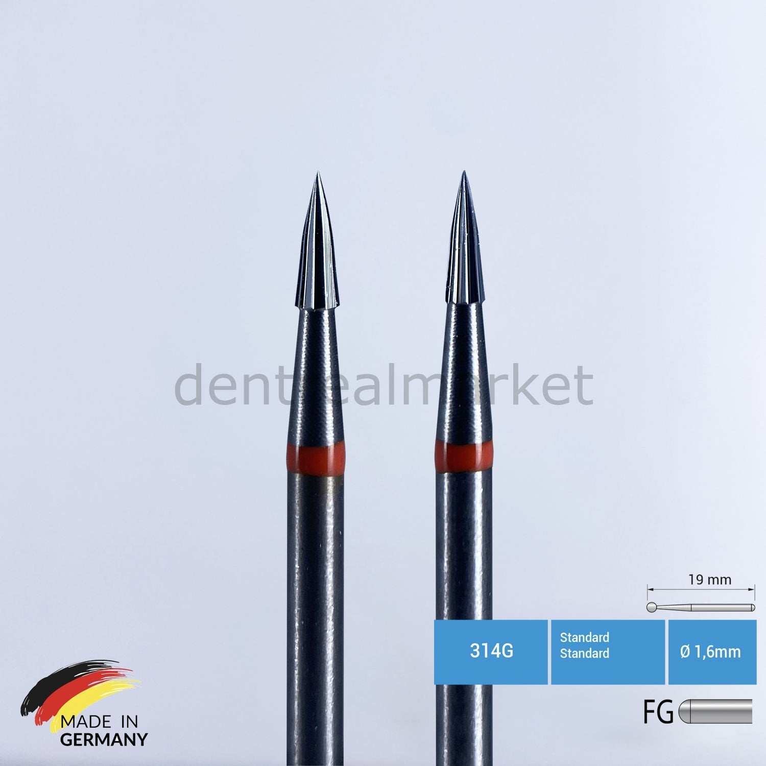 DentrealStore - Frank Dental Carbide Finishing Burs - Carpide Polishing Bur C246 - For Air Turbine