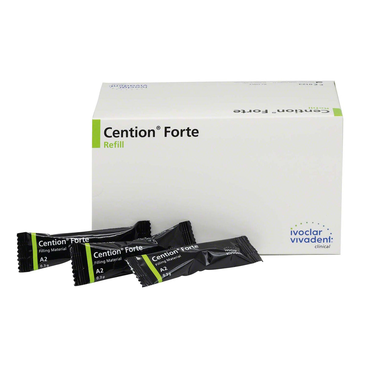 Ivoclar Vivadent - Cention Forte Capsule 50 pack - Posterior Restorative A2