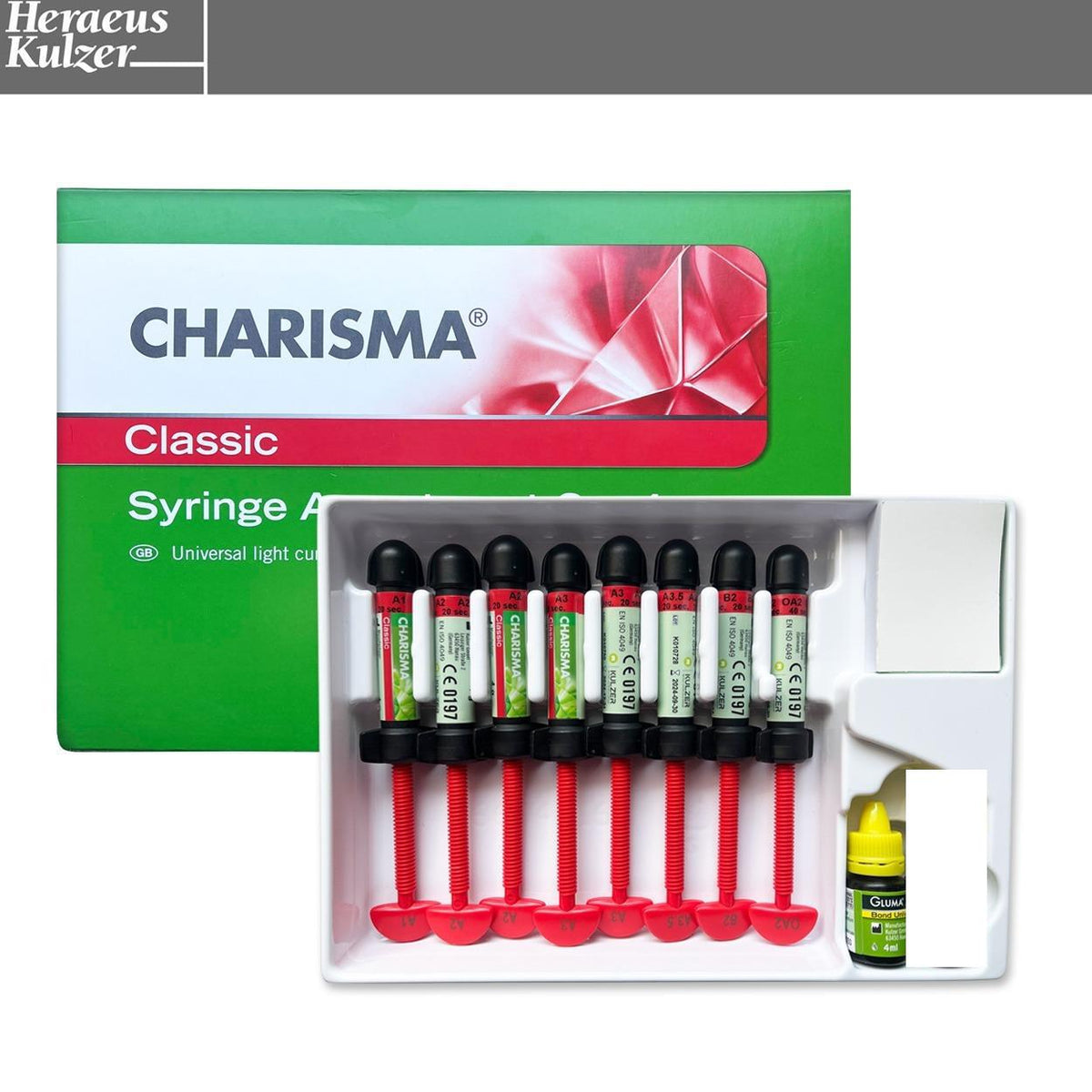 Heraeus Kulzer - Charisma Classic Universal Microglass Hybrid Composite & 1 Pcs Universal Bond