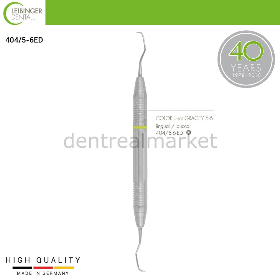 Leibinger - COLORident Gracey Curette 5 - 6 Lingual, Buccal - Periodontal CuretteKüret