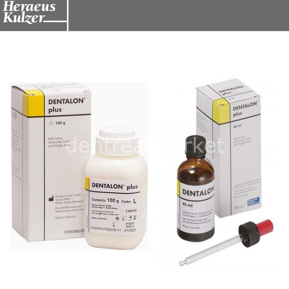 Heraeus Kulzer - Dentalon Plus Powder 100 g & 45 ml Liquid Kit - C&B Crown Resin