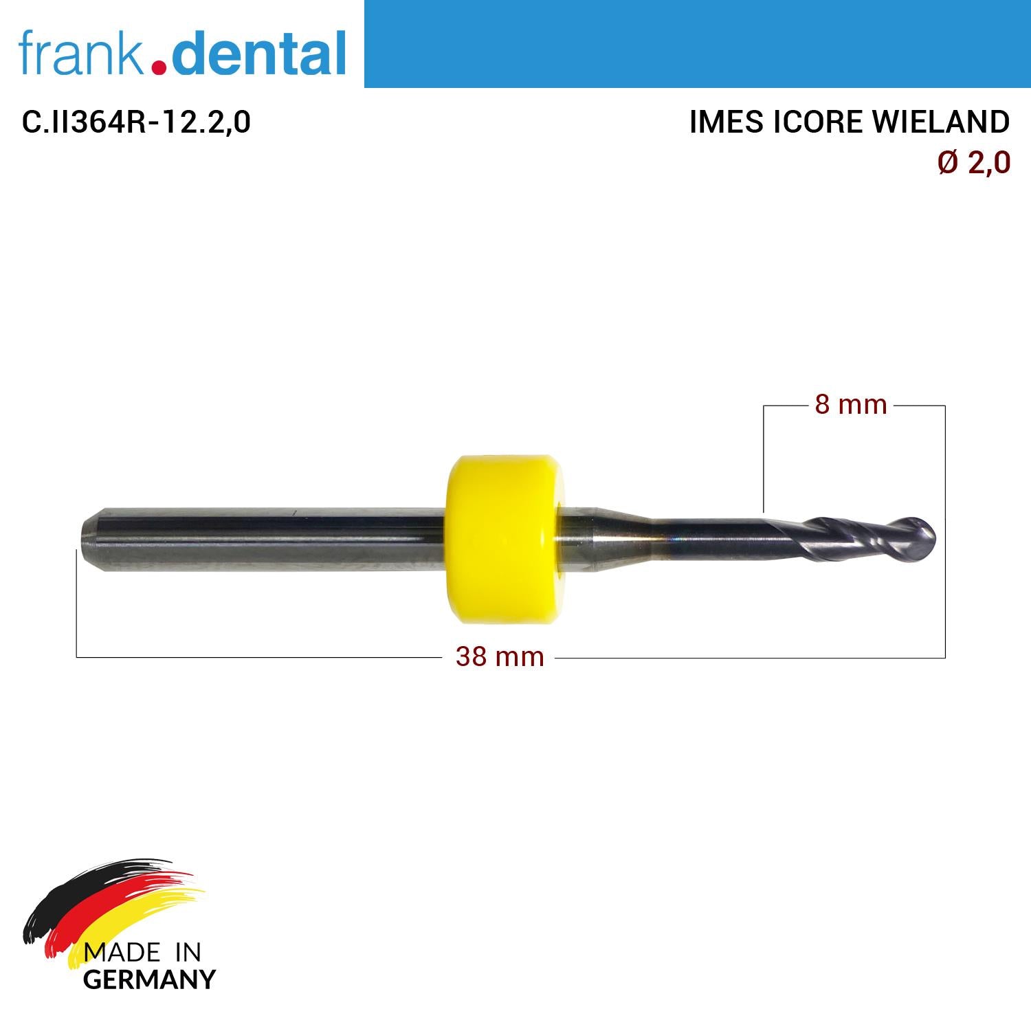 Frank Dental - Imes Icore Wieland Cad Cam Drill 2.0 mm