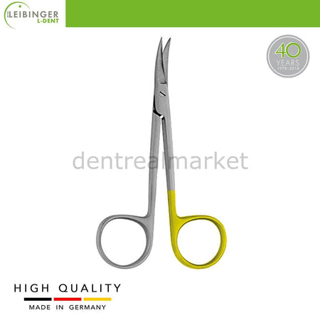 Leibinger - Iris Surgical Super Cut Scissors - Tungsten Carpide - Curved - 11,5 cm