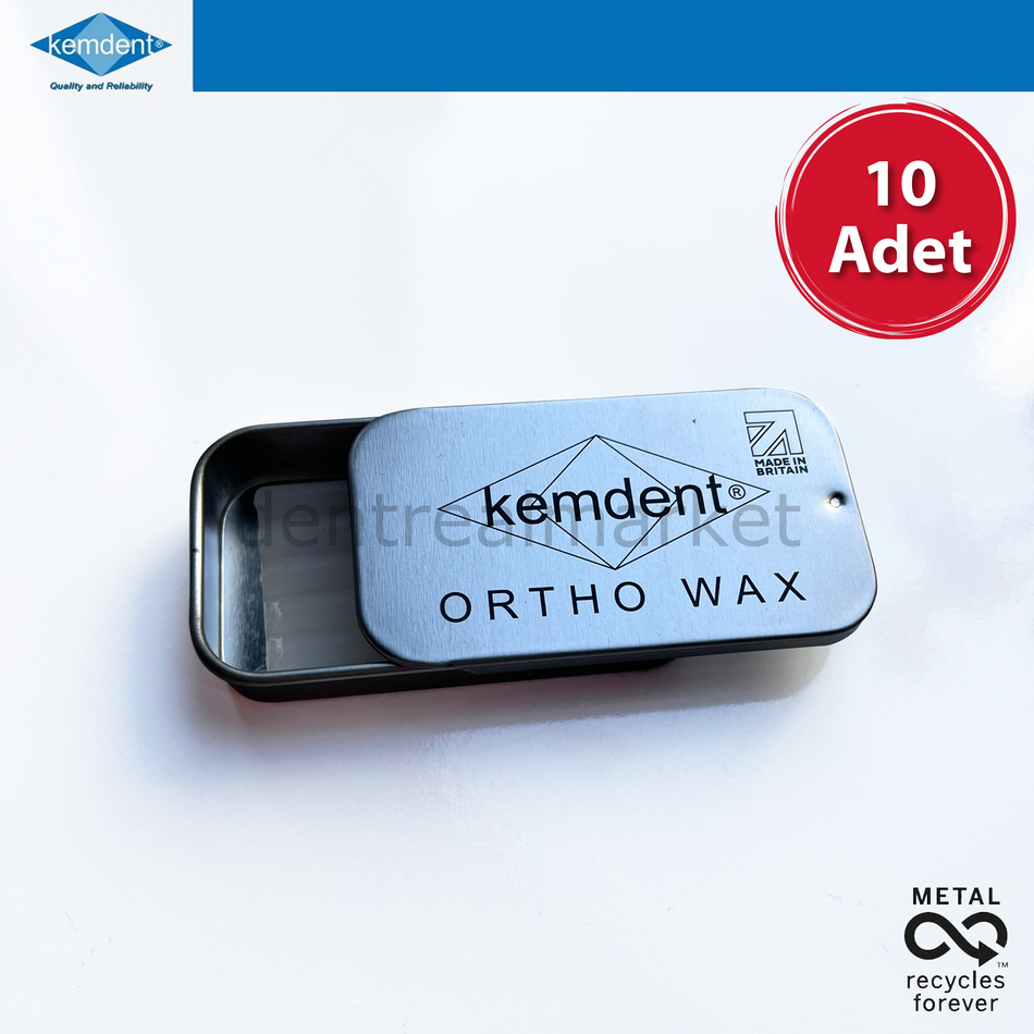 DentrealStore - Kemdent Orthodontic Wax - Braces Wax - Orthodontic Braces Wax - 10 Box