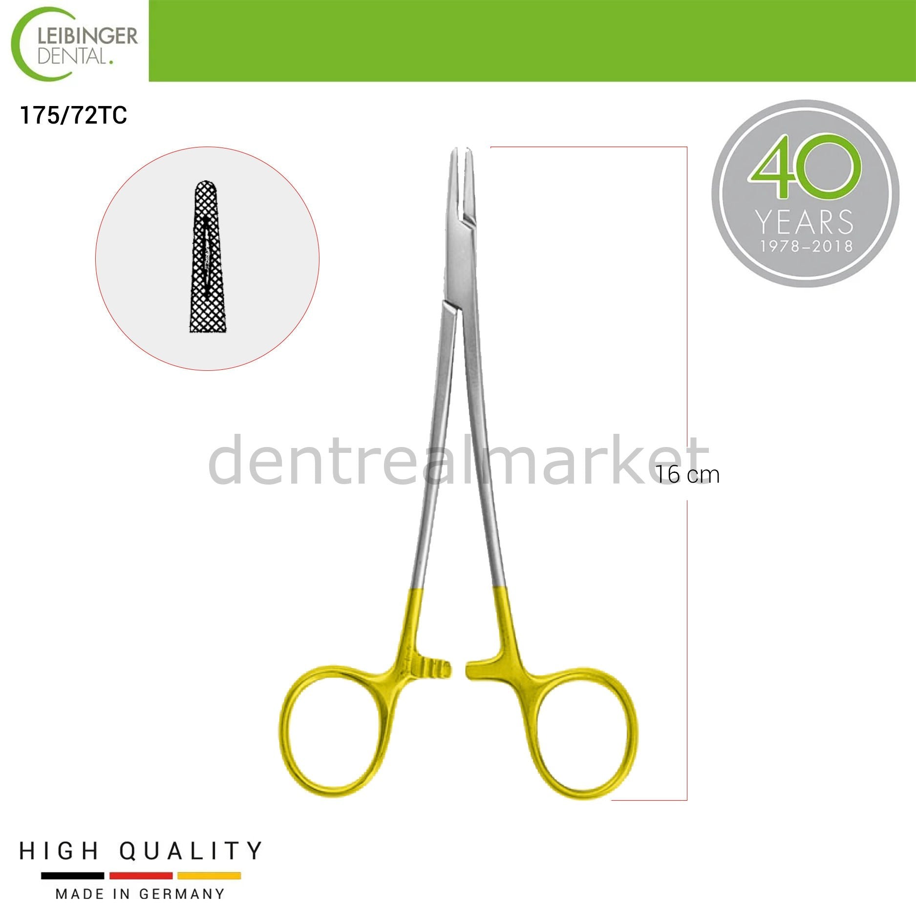 Leibinger - Mayo Hegar Needle Holders TC - Tungsten Carpide - 16 cm