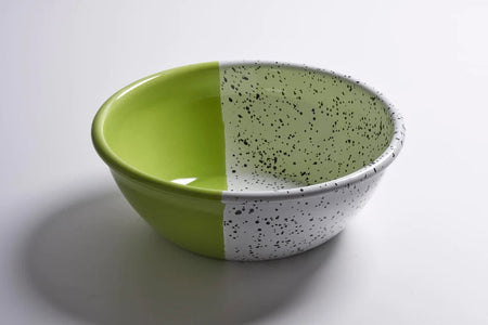 Kapka - Mind - Pop Big Salad Bowl - Enamel Vintage Look Washable Salad Bowl / Kapka