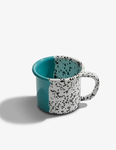 Kapka - Mind - Pop Small Mug - Enamel Vintage Look Washable Mug / Kapka