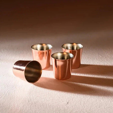 Bakir İstanbul - Musketeers Shot Glass Set of 4 - Copper Shot Glass Set