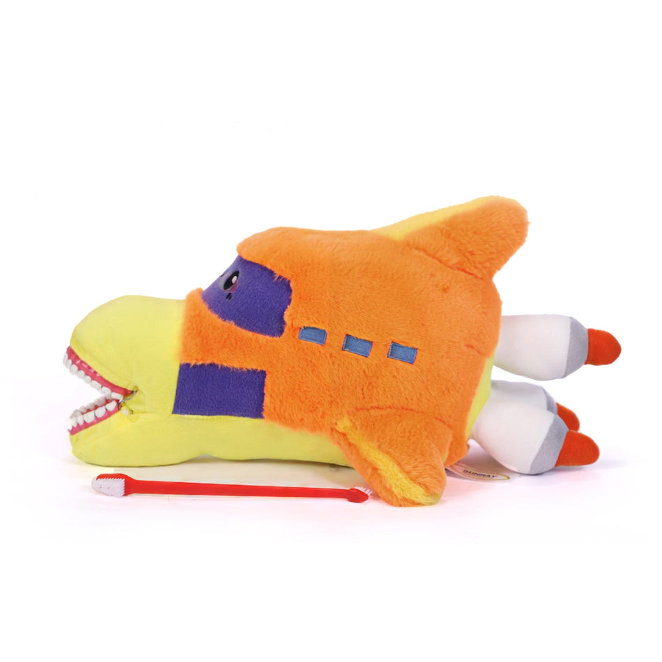 Sunray - Orange Rocket Plane Tooth Brush Teaching Model