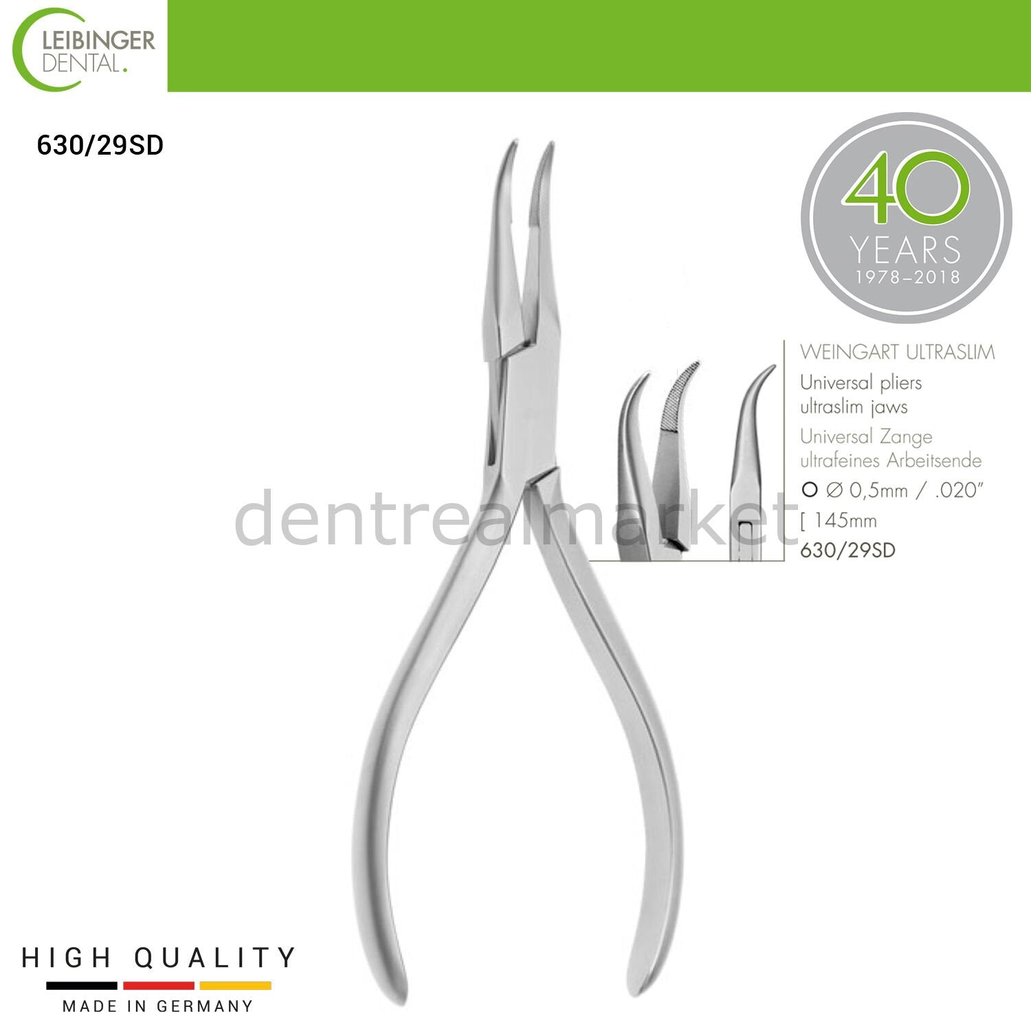 Leibinger - Orthodontic Weingart Ultraslim Universal Pliers - 145 mm