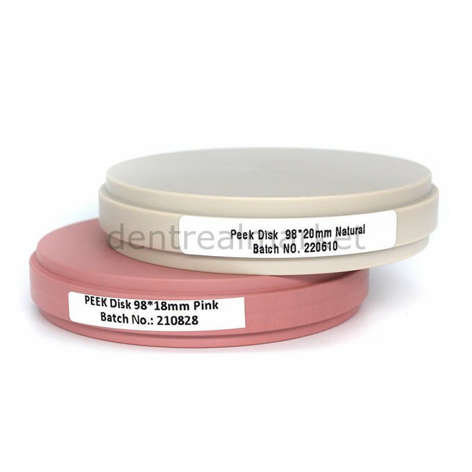 DentrealStore - Audental CAD/CAM Peek Discs Pink - 98*16 mm