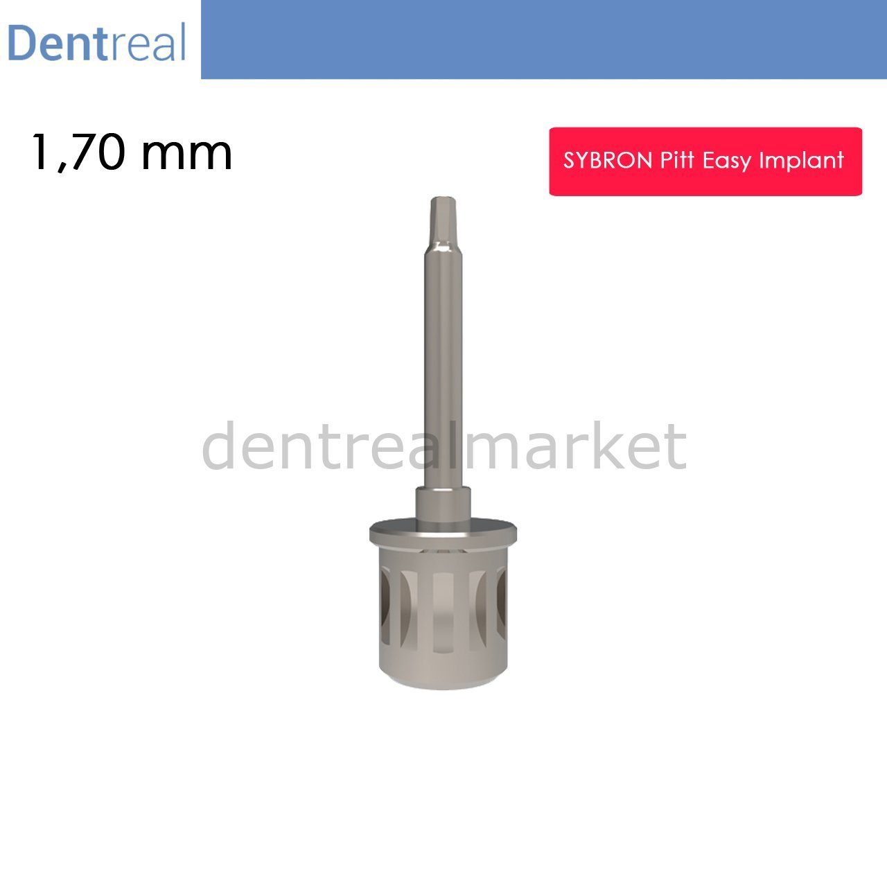 Dentreal - Screwdriver for Sybron Pitt Easy Implant - 1,70 mm Hex Driver