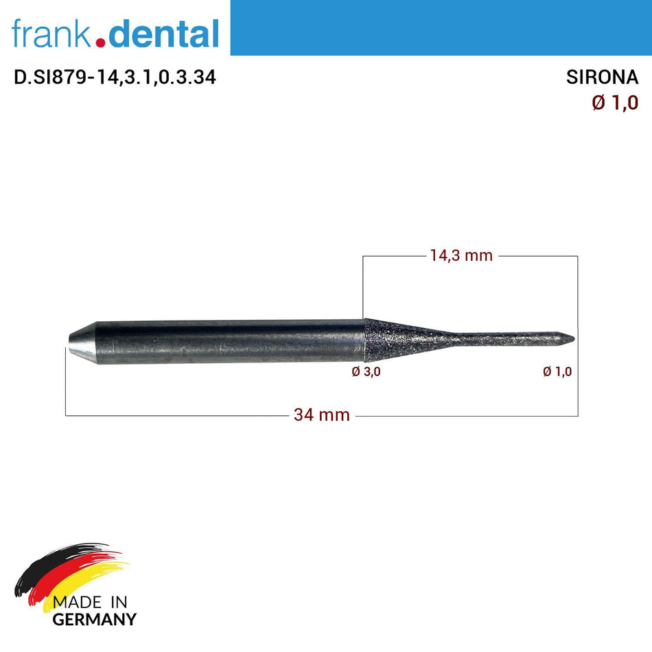 Dentreal - SIRONA Diamond Cad Cam Drill 1.0 mm