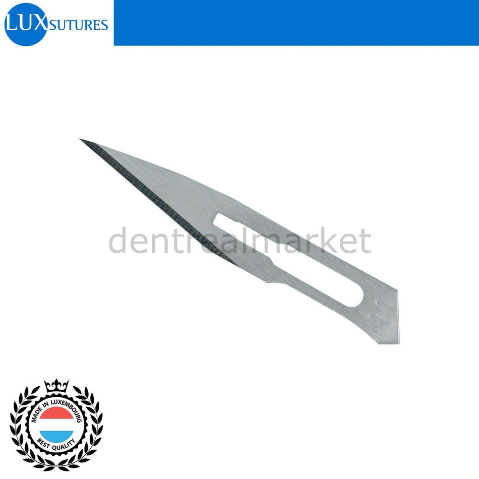 LuxSutures - Surgical Scalpel Sterile Blades Tip 11 - 5 Box Surgical Blade