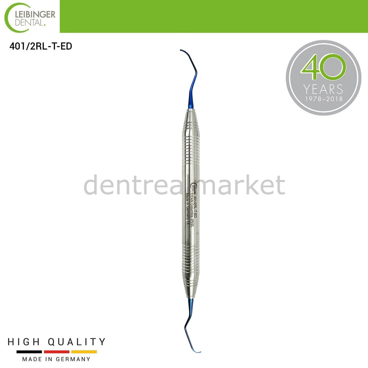 Leibinger - Titanium Curette - Implant Cleaning Curette 2RL - T - ED