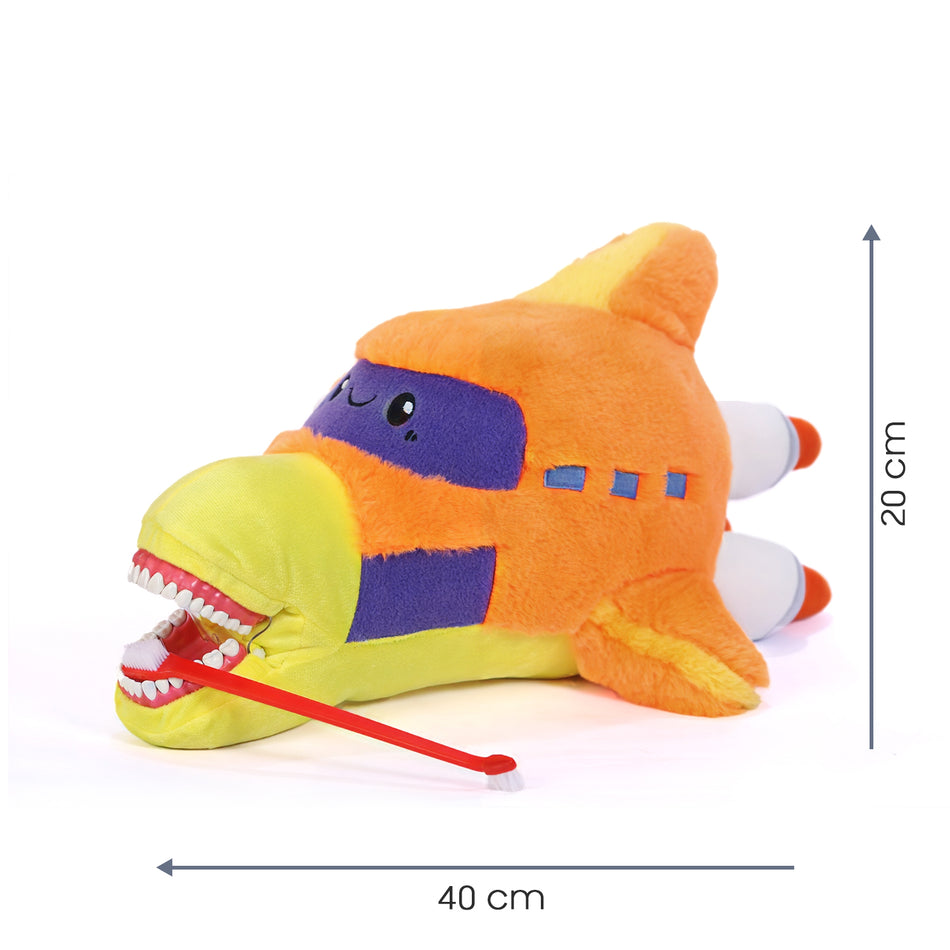 Orange Rocket Plane Tooth Brush Teaching Model