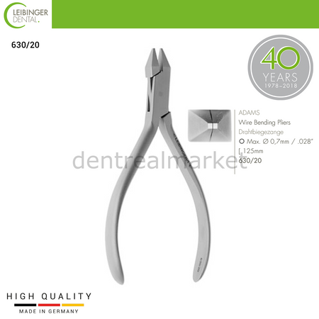 DentrealStore - Leibinger Adams Wire Bending Pliers - Wire Bending Pliers - 125 mm