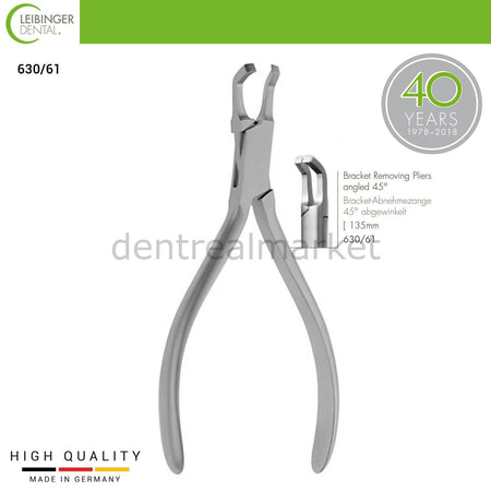 DentrealStore - Leibinger Bracket Removing Pliers 45° Angled - Bracket Removing Pliers 45° Angled - 135 mm