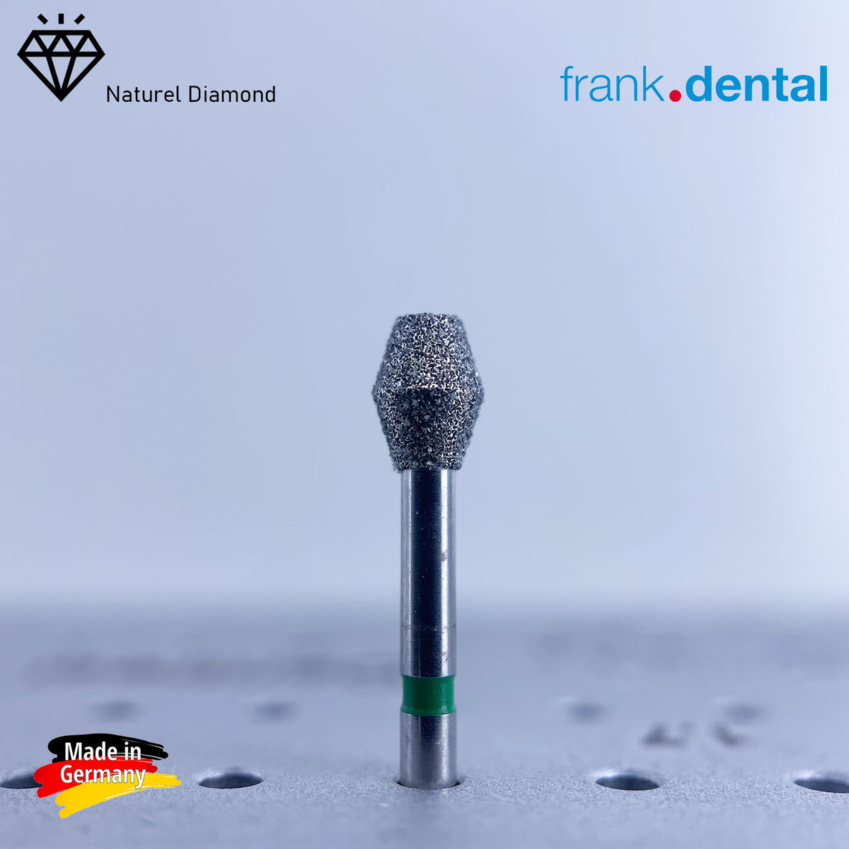 DentrealStore - Frank Dental Dental Natural Diamond Bur - 811 Barrel Dental Burs - For Turbine - 5 Pcs