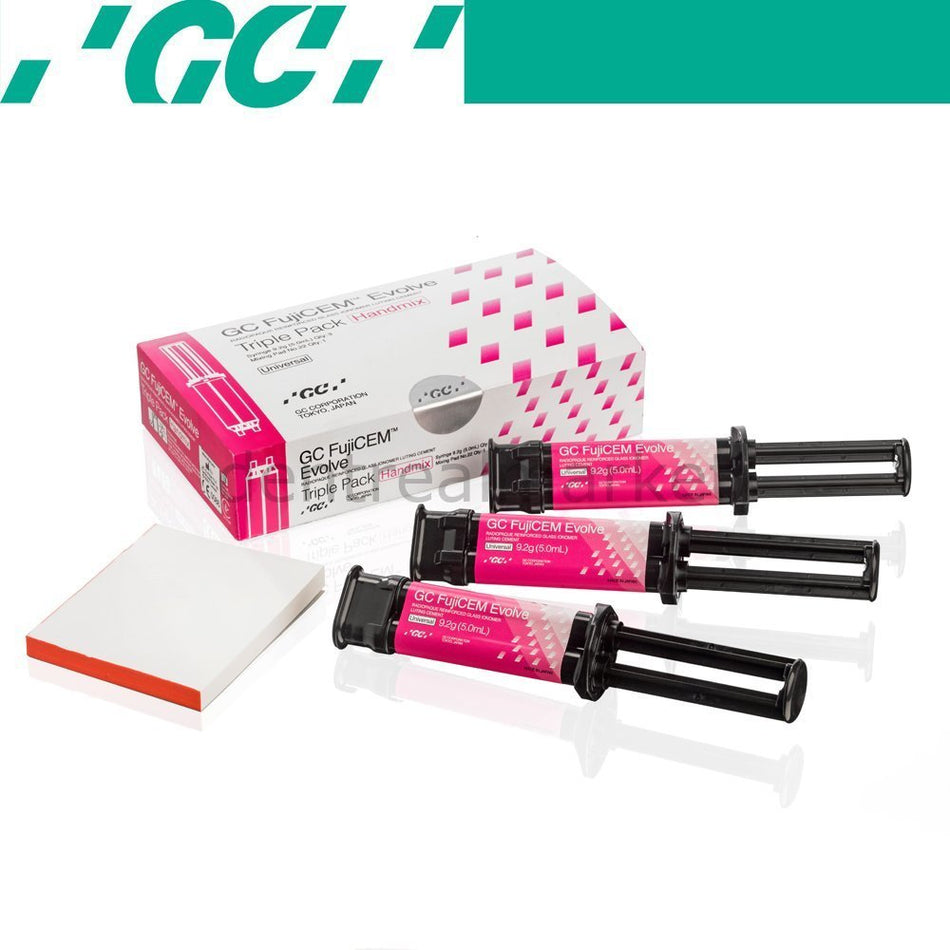 DentrealStore - Gc Dental Fujicem Evolve Handmix Cement Triple Pack -resin-modified glass ionomer luting cement