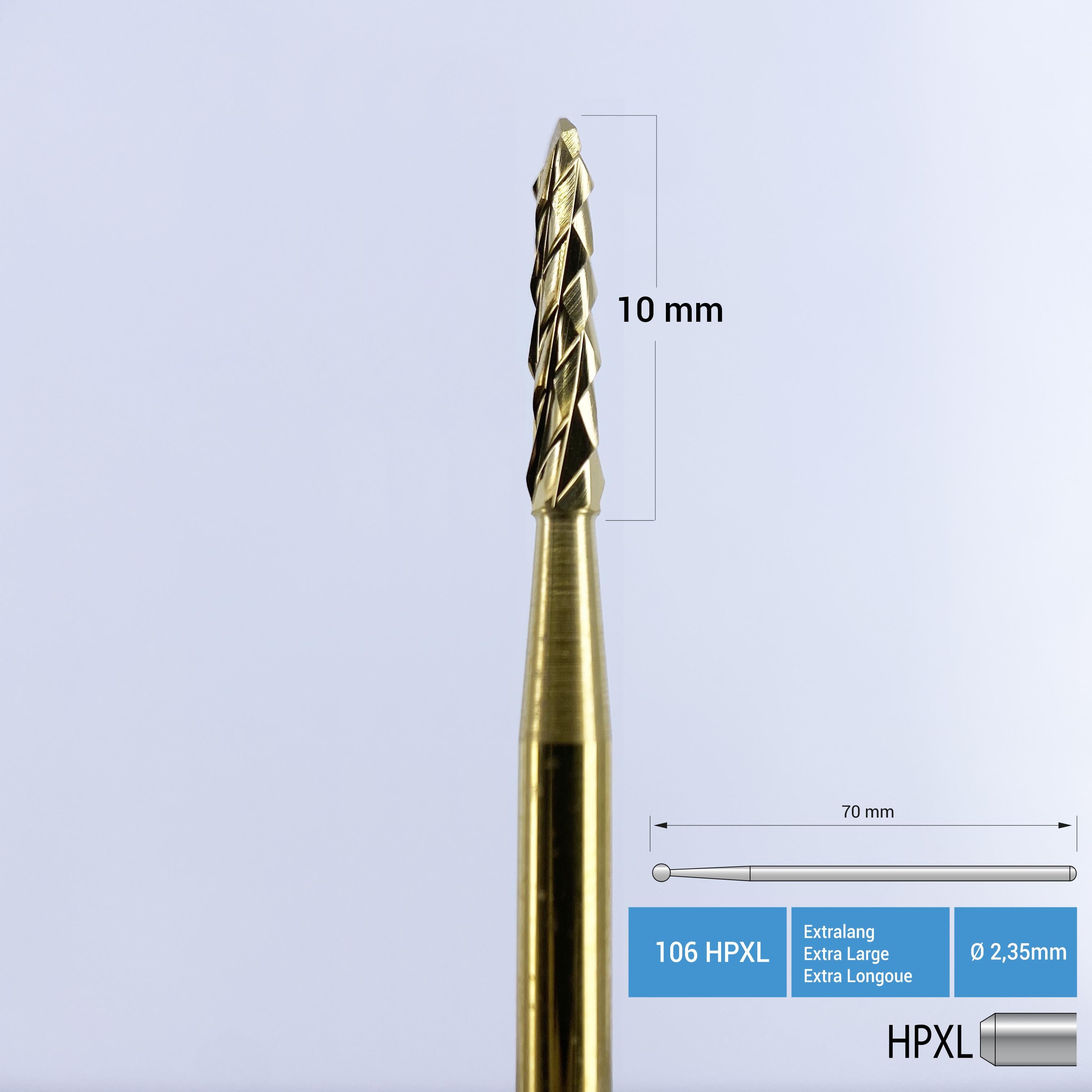 DentrealStore - Frank Dental Titanium Coated Carbide Lindemann Bone Cutter - 166A HPXL