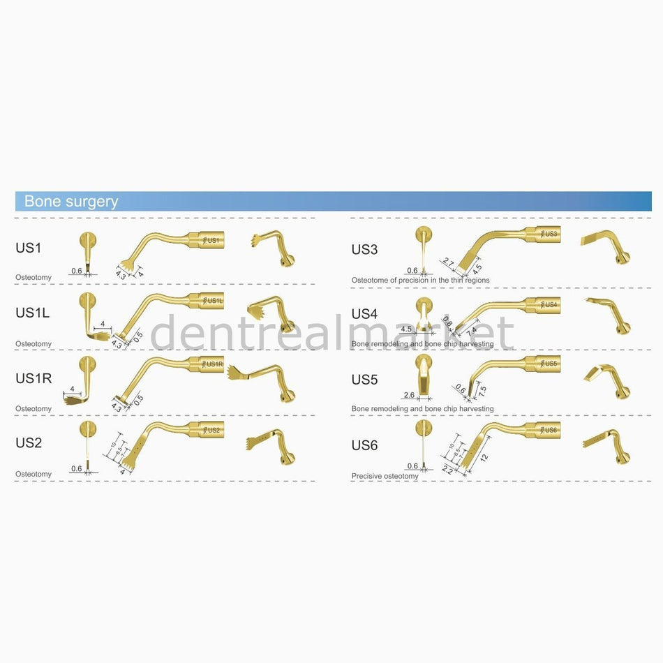 DentrealStore - Woodpecker Woodpecker ,Mectron ,Ems Ultrasurgery Tips - For Bone Surgery